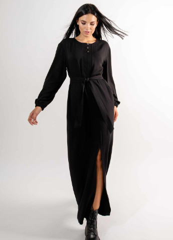 Черное кэжуал платье Ри Мари однотонное