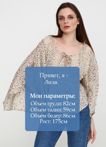 Комбинированная летняя блуза Ralph Lauren