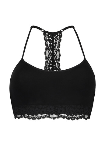 Чорний топ бюстгальтер Hunkemoller без кісточок поліамід
