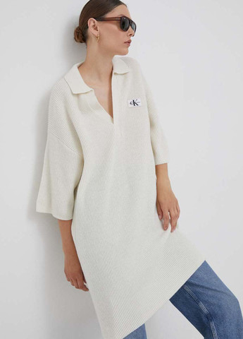 Молочна кежуал сукня сукня светр Calvin Klein однотонна