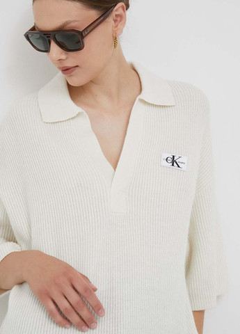 Молочна кежуал сукня сукня светр Calvin Klein однотонна