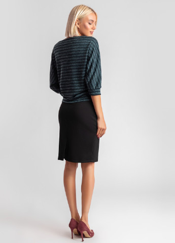 Костюм (блуза, юбка) Charm Collection юбочный полоска темно-зелёный кэжуал
