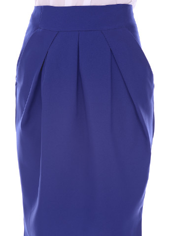 Синяя кэжуал однотонная юбка ANVI миди