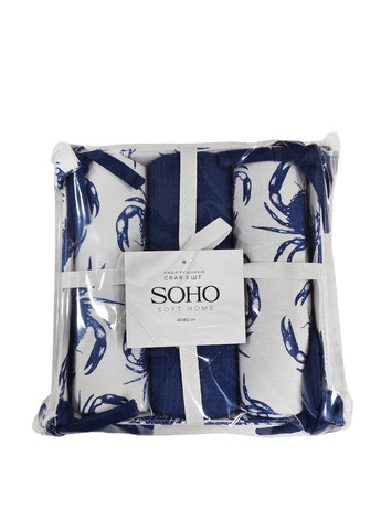 Полотенце (3 шт.), 40х60 см Soho морская тематика комбинированный