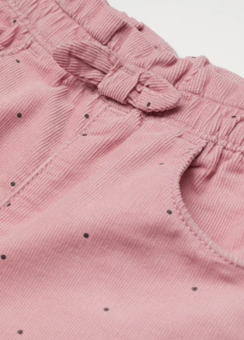 Розовые кэжуал демисезонные брюки H&M