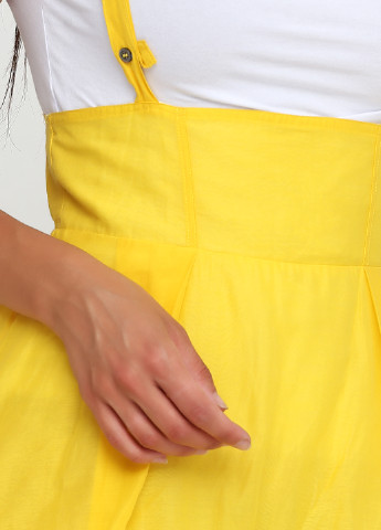 Желтая кэжуал однотонная юбка Patrizia Pepe с высокой талией