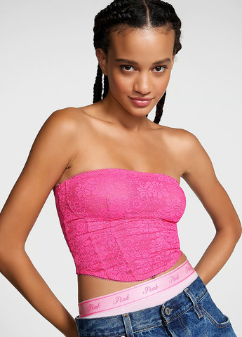 Розовый демисезонный комплект (бюстгальтер, трусики) Victoria's Secret