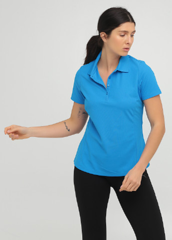Светло-синяя женская футболка-поло Greg Norman однотонная