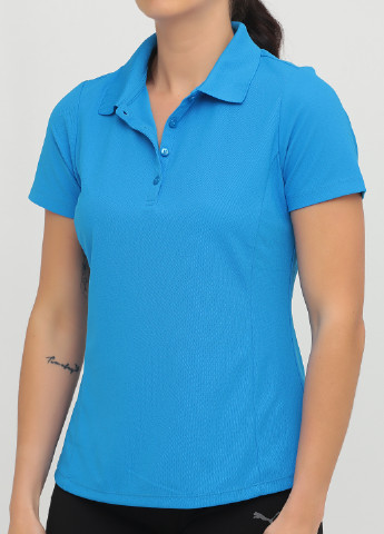 Светло-синяя женская футболка-поло Greg Norman однотонная