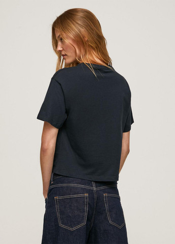 Темно-синяя летняя футболка Pepe Jeans London