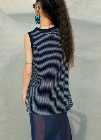 Індиго кежуал сукня сукня-майка EQUILIBRI з написами