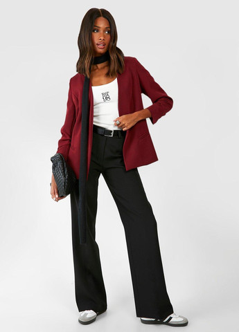 Вишневый женский жакет Boohoo однотонный - демисезонный