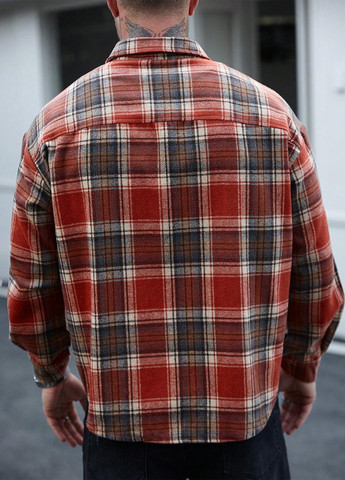 Красная кэжуал рубашка в клетку SHEIN