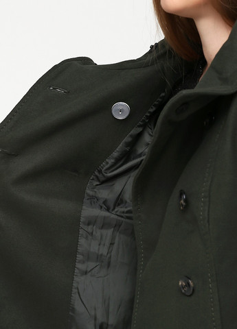 Темно-зелене Діловий, Кежуал півпальто двобортне H&M однотонне