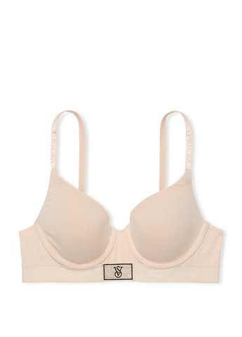 Бежевий бралетт бюстгальтер Victoria's Secret з кісточками бавовна