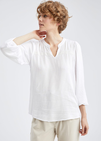 Белая летняя блуза DeFacto