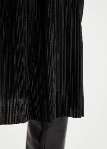 Черная кэжуал юбка DeFacto а-силуэта (трапеция)