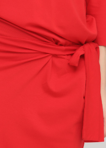 Красное кэжуал платье NN однотонное