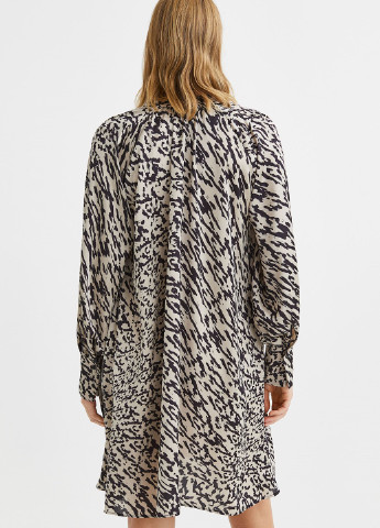 Світло-бежева кежуал сукня H&M з абстрактним візерунком