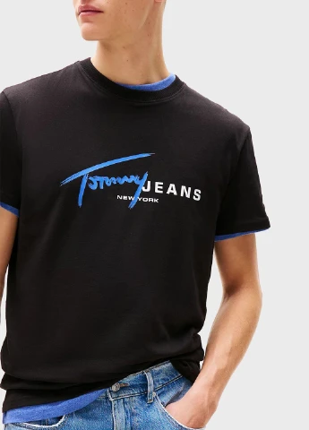 Чорна футболка Tommy Jeans