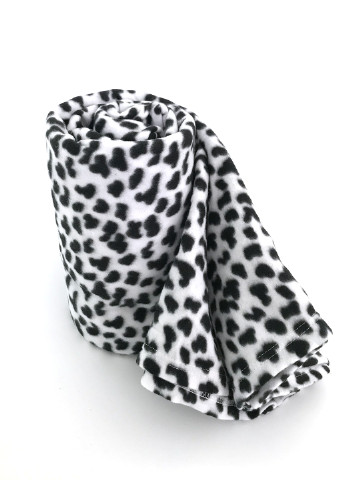 Плед флисовый "Леопард" плотный бархатистый,175*205см Mulberry-Home чёрно-белого