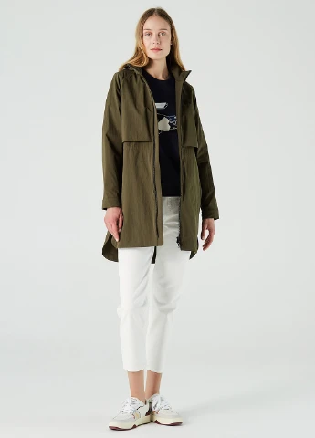 Оливкова (хакі) демісезонна куртка Lacoste