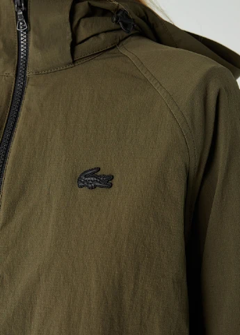 Оливкова (хакі) демісезонна куртка Lacoste