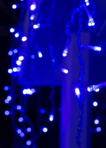 Новорічна святкова гірлянда бахрома 120 Led прозорий провід 3х0.65 м (473563-Prob) Синя Unbranded (255287799)