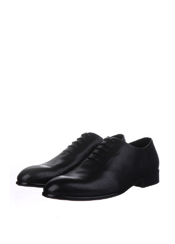 Классические черные мужские итальянские туфли Basconi на шнурках
