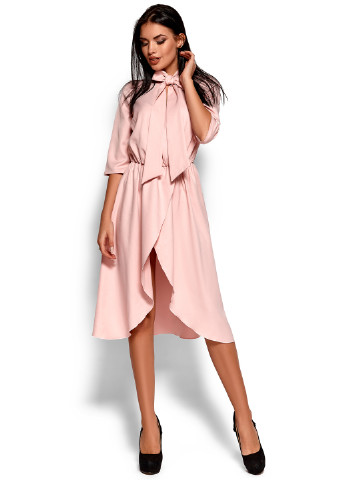 Светло-розовое кэжуал платье Karree однотонное