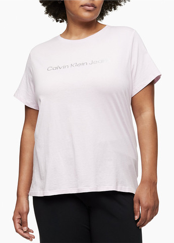 Светло-розовая кэжуал футболка Calvin Klein
