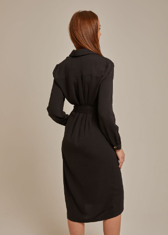 Чорна кежуал сукня сорочка SELA