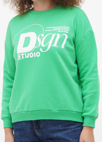 Світло-зелений світшот Boohoo напис без декору (289998499)