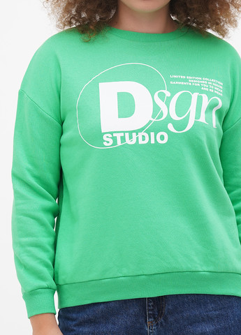 Світло-зелений світшот Boohoo напис без декору (289998499)