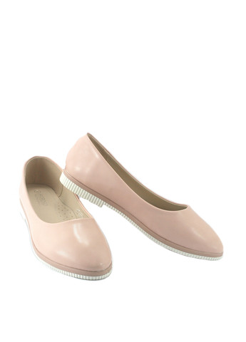 Женские балетки | пудровые однотонные без декора искусственная кожа (321828253)