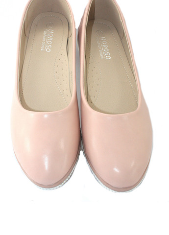Женские балетки | пудровые однотонные без декора искусственная кожа (321828253)