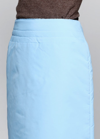 Голубая кэжуал однотонная юбка Smile мини