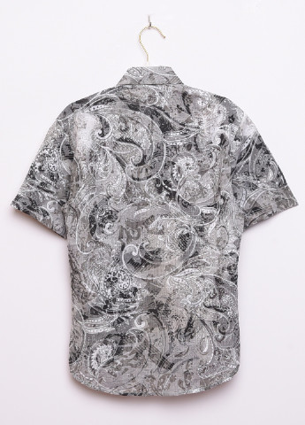 Серая классическая рубашка с абстрактным узором Let's Shop