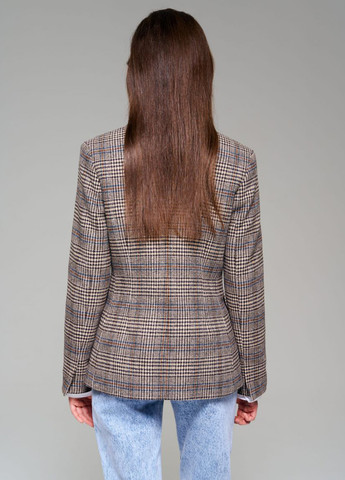 Цветной женский жакет JUL в клеточку - демисезонный