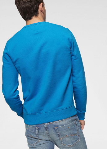 Свитшот Tommy Jeans - Прямой крой надпись голубой кэжуал трикотаж - (182517173)