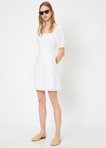 Білий кежуал плаття, сукня кльош KOTON