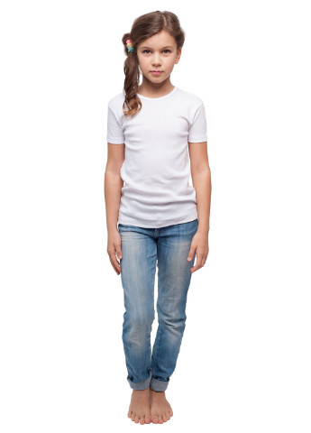 Біла демісезонна футболка дитяча Наталюкс 21-3302
