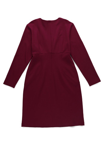 Бордова ділова сукня а-силует Slacks & Co. однотонна