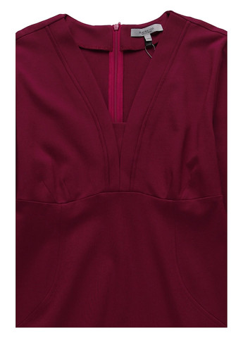 Бордова ділова сукня а-силует Slacks & Co. однотонна