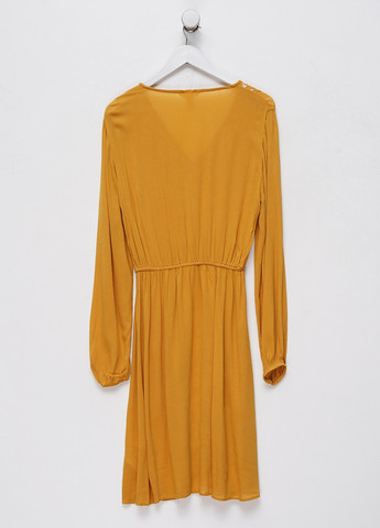 Оранжевое кэжуал платье клеш H&M однотонное