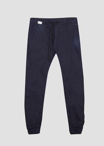Темно-синие демисезонные джоггеры джинсы Replay