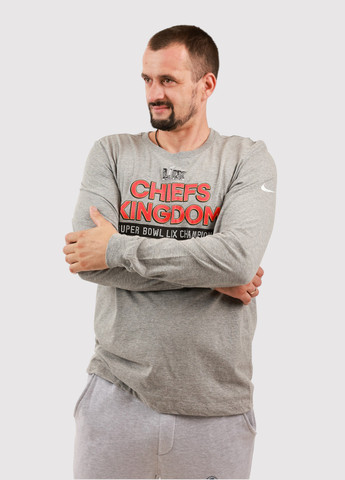 Лонгслів Nike напис сірий спортивні бавовна, трикотаж