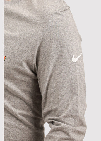 Лонгслів Nike напис сірий спортивні бавовна, трикотаж