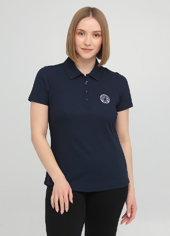 Темно-синяя женская футболка-поло Greg Norman однотонная