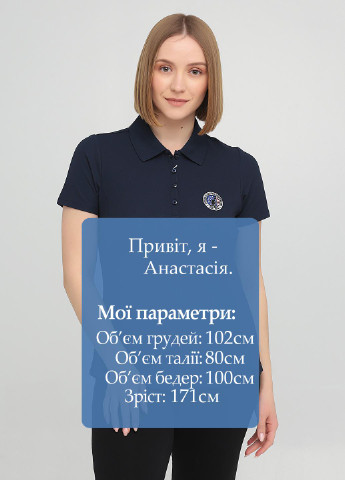 Темно-синяя женская футболка-поло Greg Norman однотонная
